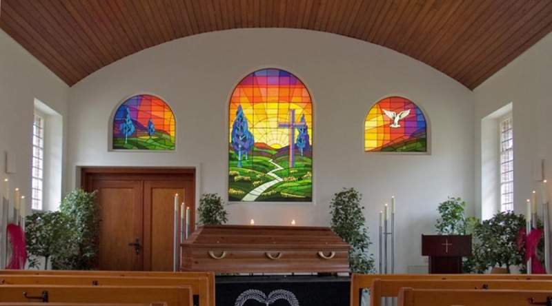 Illustration Kirchenfenstergestaltung Digitaldruck Leuchtkasten Interior Raumgestaltung