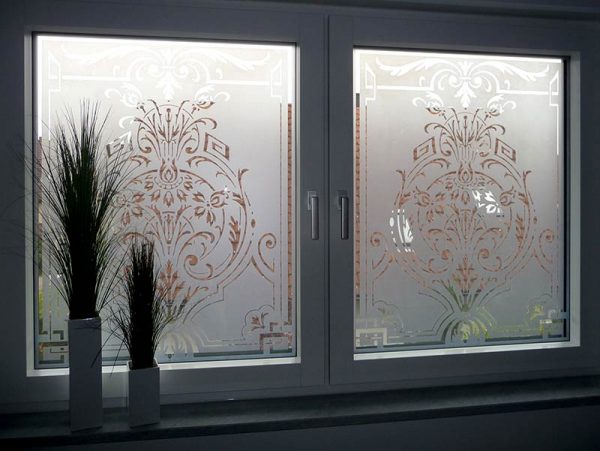 Glasdekor Barock, Fensterfolie, Fensterdeko, Raumgestaltung, Ornament, Muster