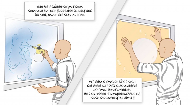 Colorfol Verklebeanleitung Nassverklebung Schritt 5