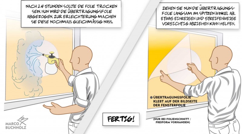 Colorfol Verklebeanleitung Nassverklebung Schritt 7