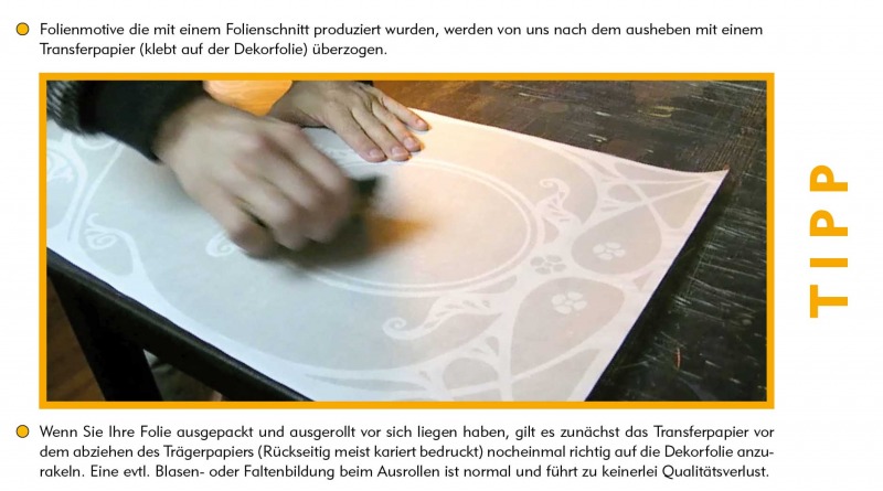 Anleitung Glasdekorfolie und Transferpapier