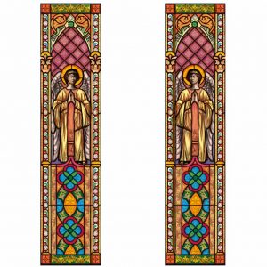 Fensterdekor Kirchenfenster aus selbstklebender Folie. Kirchenfenster als Sichtschutz und Fensterdekor - Kirchenfenster Motiv