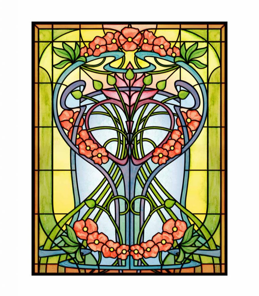 Fensterfolie Motiv Jugendstil