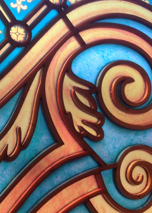 Fensterdekor Kategorie Fensterpanel mit Holzrelief