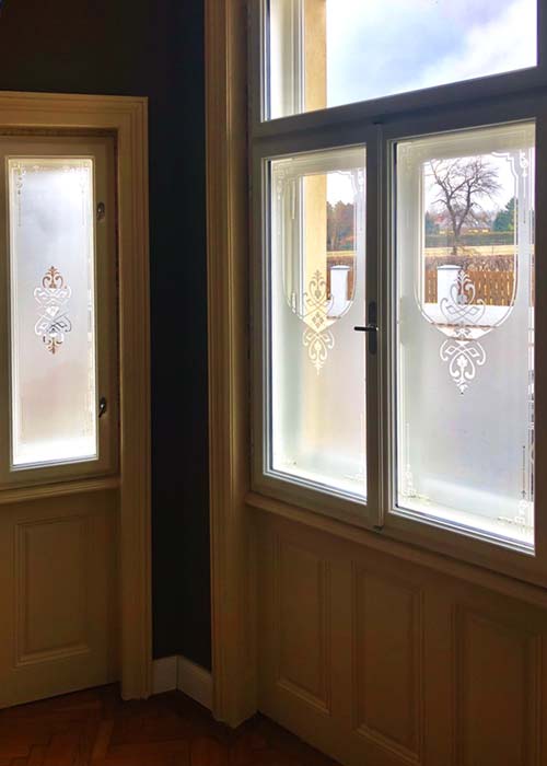 Fenster Sichtschutz Glasdekor Jugendstil Landhausstil