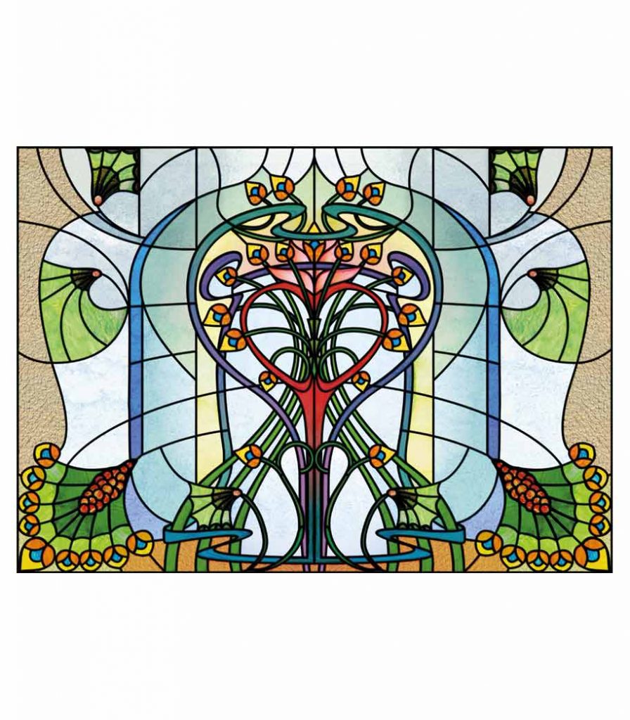 Fensterfolie Motiv Jugendstil