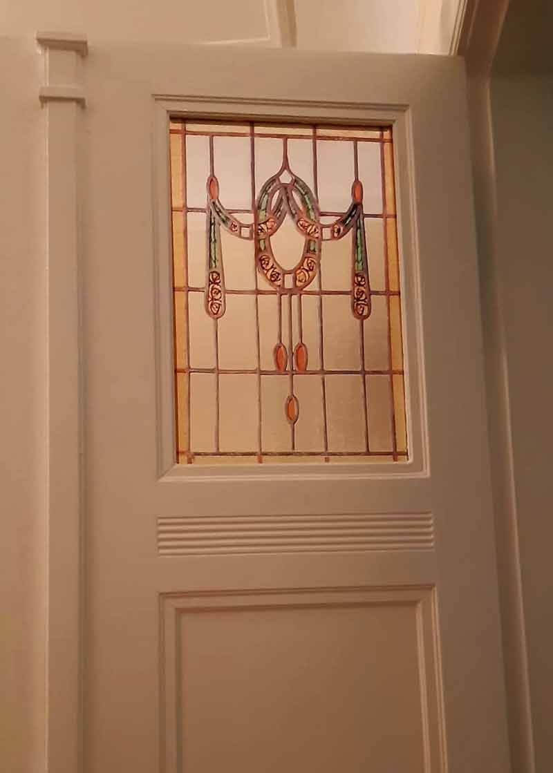 Jugendstil Bleiverglasung glanz laminiert