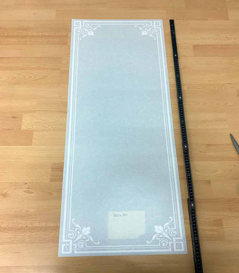 Glasdekor Rest 355x950